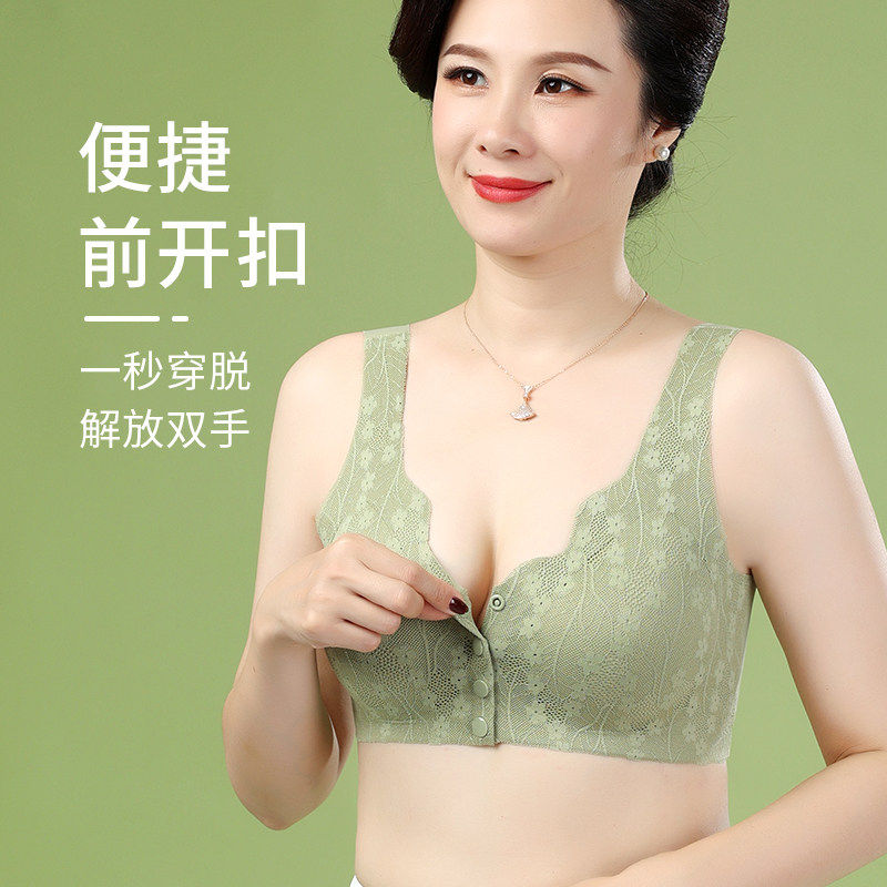 无钢圈中老年胸罩夏季薄款妈妈内衣背心女式乳罩文胸2026新款爆款