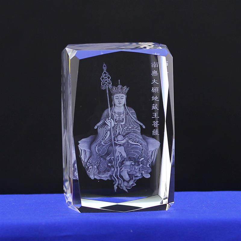 3D水晶内雕观音菩萨佛像阿弥陀佛地藏王菩萨释迦摩尼佛像diy摆件