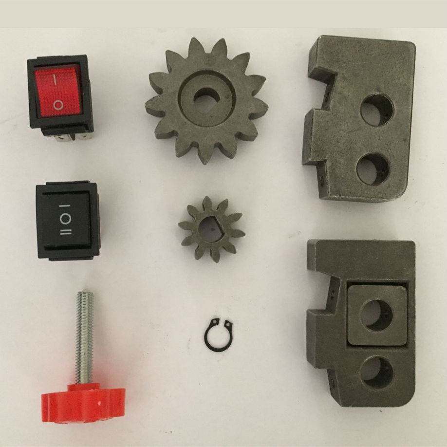 俊媳妇电动压面机面条机配件开关大齿轮小齿轮 面刀夹块 红色螺丝