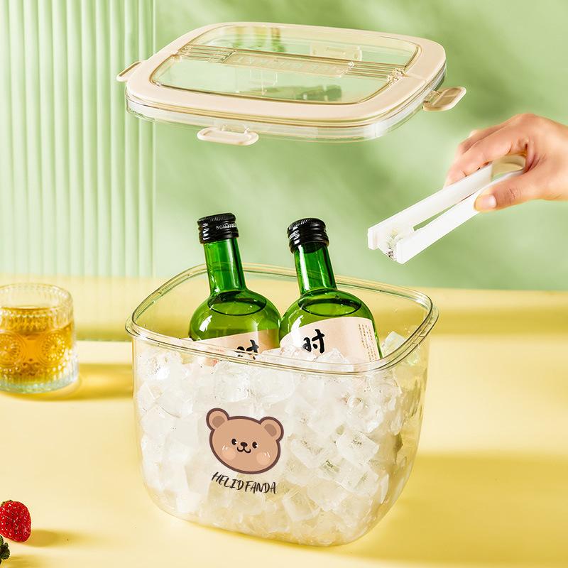 小熊啤酒香槟冰镇桶塑料家用聚会酒吧威士忌水果户外野餐冰块桶/