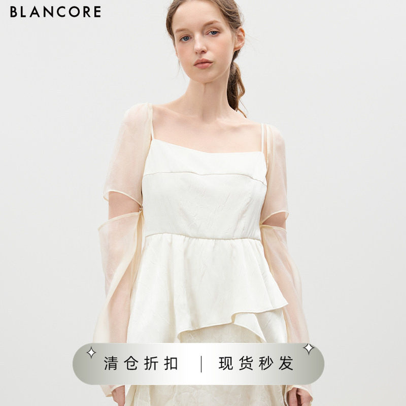 【设计师品牌BLANCORE】2025夏季新款轻薄哑光可拆卸袖子坎肩外套