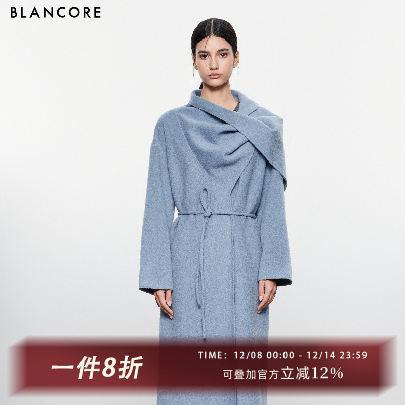 BLANCORE围巾装饰大衣风衣外套