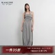 设计师品牌BLANCORE 2024春季 新款 抽褶扭结设计长款 抹胸连衣裙