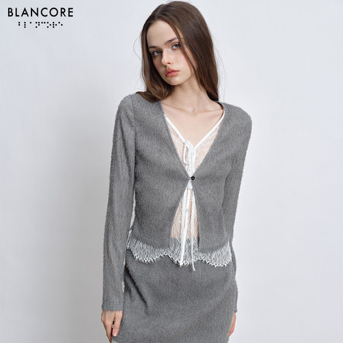 假两件针织上衣BLANCORE