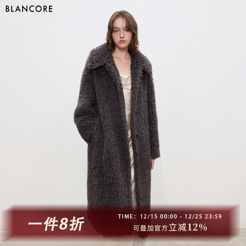 BLANCORE季新品长款皮草外套