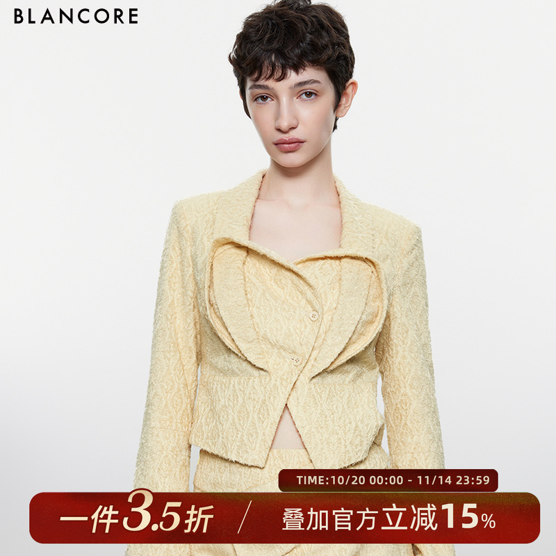 BLANCORE肌理面料解构修身上衣