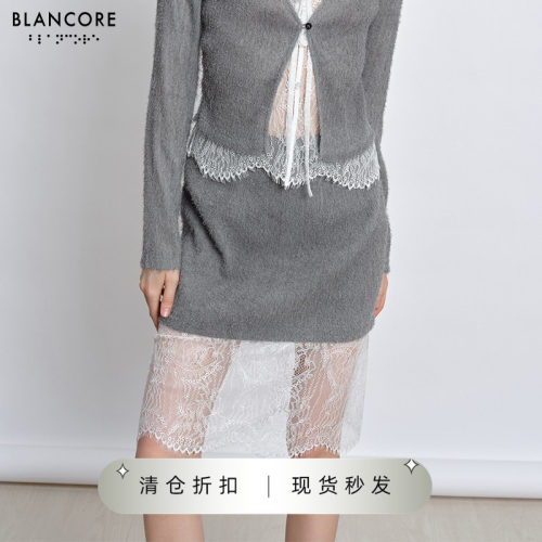 蕾丝拼接半裙BLANCORE