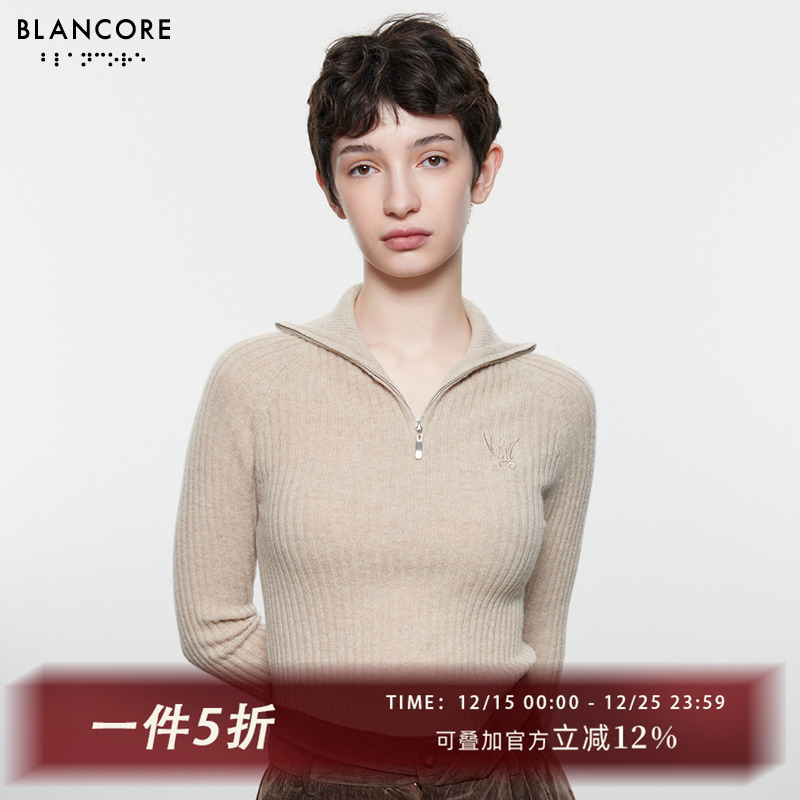 BLANCORE高领修身针织衫上衣