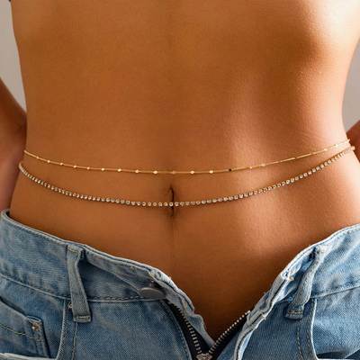 Fashion Women Waist Luxury Belly Chain Layer Body Jewelry