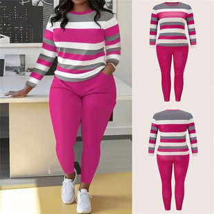 Plus women size piece Leisure set two suit 两件套 大码 ladies