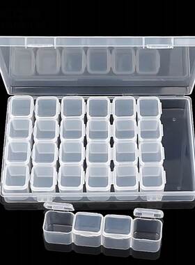 28 Grids Nail Art Accessories Diamond Jewelry Organizer