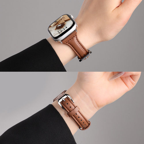 适用华为fit5/4皮表带fit2小蛮腰表带女款fit3皮革腕带智能运动watchfit表链女手表带时尚透气高级简约配件