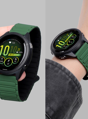 适用于Garmin佳明手表255/265表带硅胶磁吸245腕带645/168/158柔软透气Venu2工字新款sq2替换带Move/Active潮