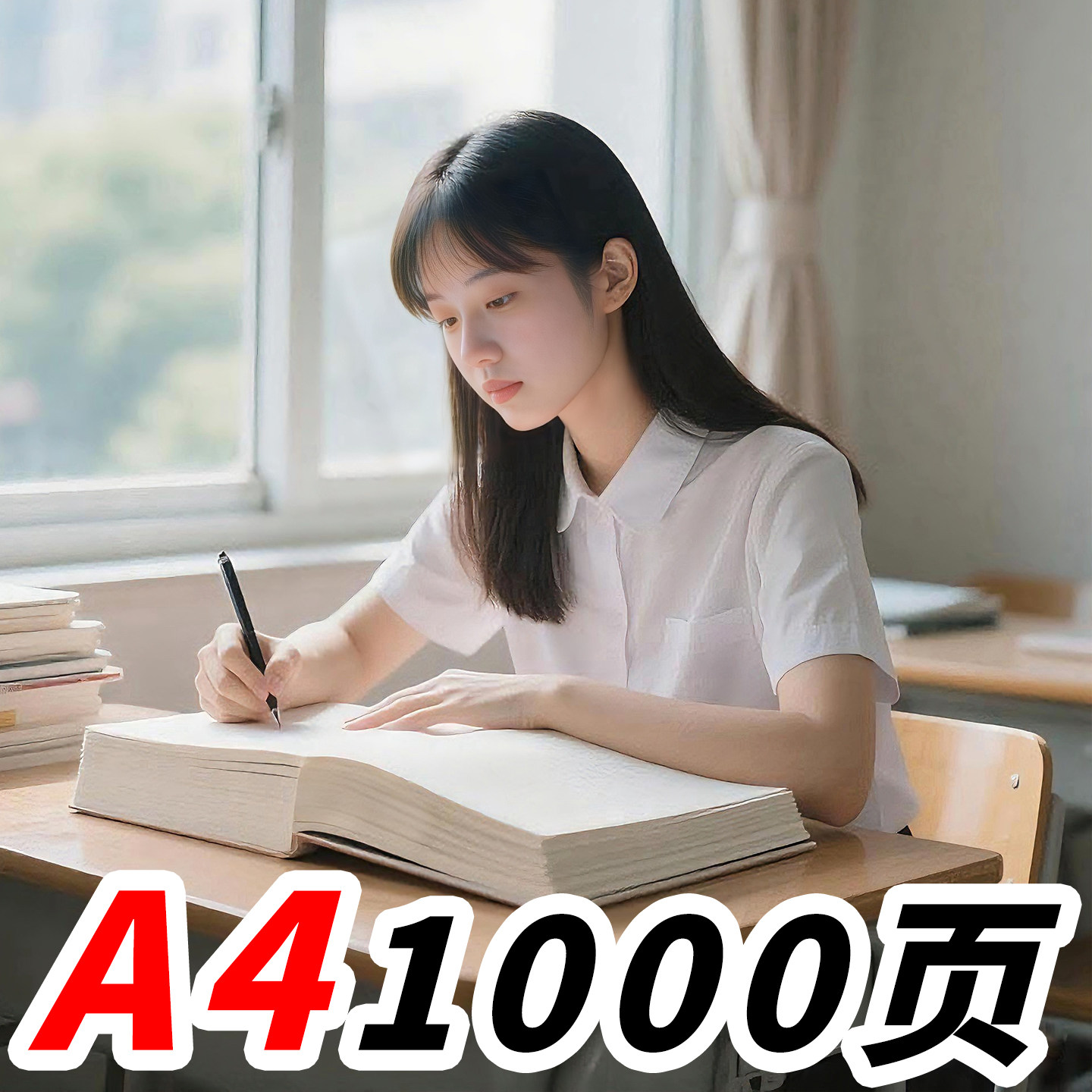 a4加厚横线1000页笔记本本子图片