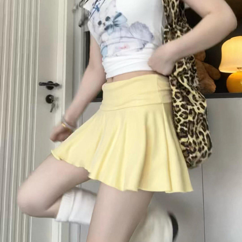 韩系氛围感穿搭网球短裙女2026