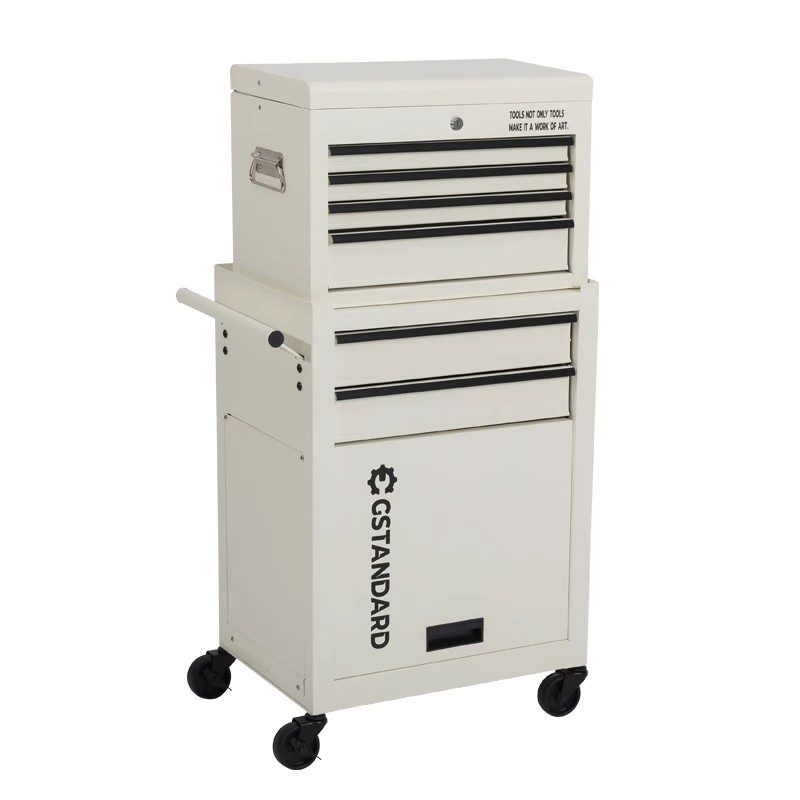 轻奢白色收纳推车置物架收纳柜