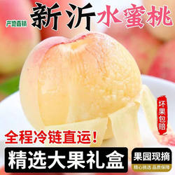 【江苏水蜜桃】新沂水蜜桃孕妇水果新鲜脆桃礼盒装软糯多汁礼盒装