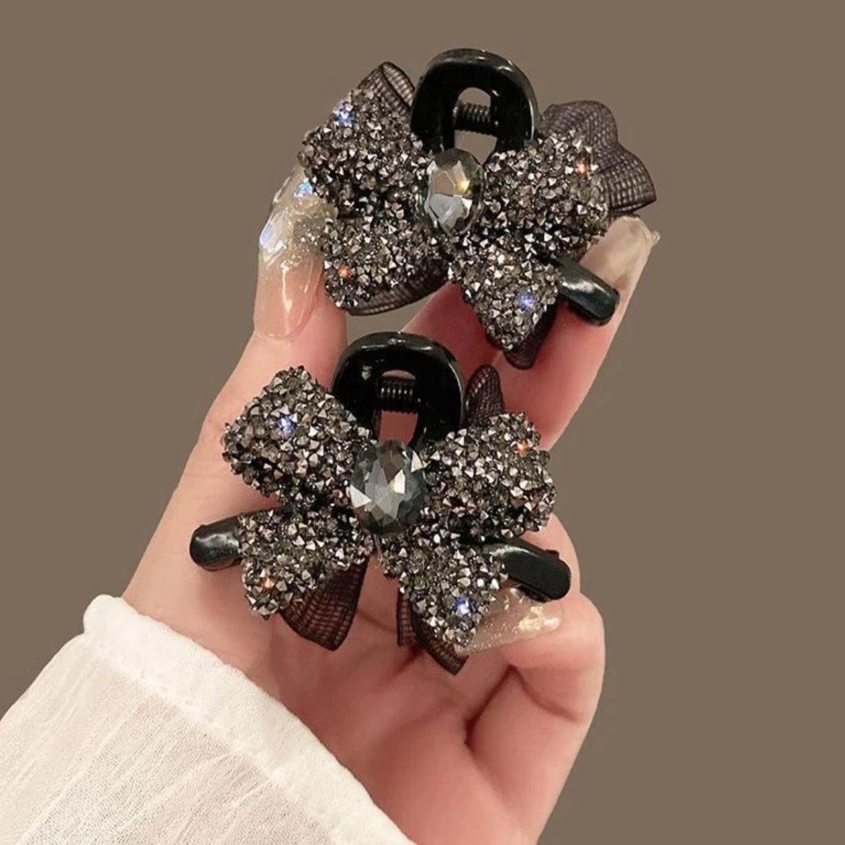 诗泊雅 主播推荐 亚克力/树脂闪闪蝴蝶刘海小发夹