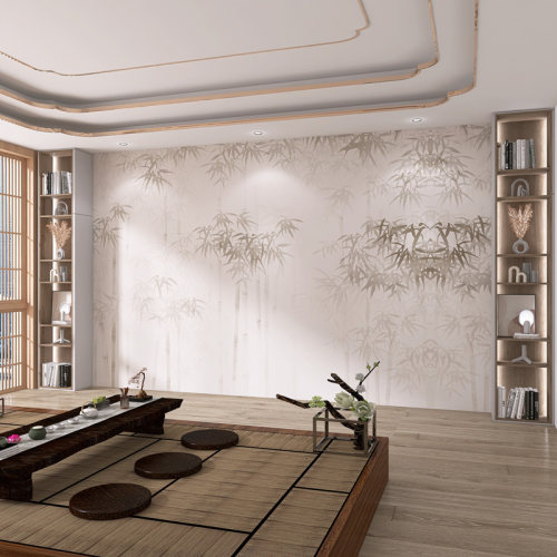 3d竹林背景墙壁布【全国上门贴】