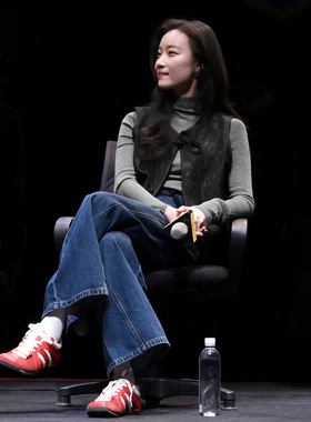 倪妮同款小个子长裤水洗牛仔裤直播女2025春新款宽松直筒裤D1512