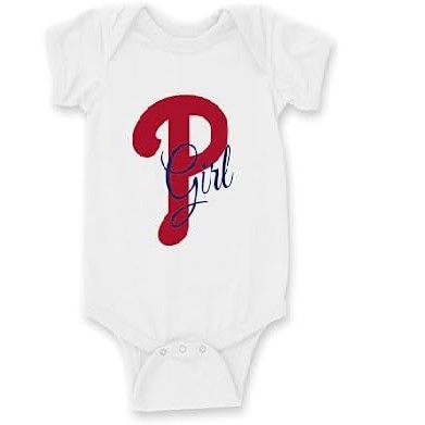 Phillies Girl Quote baby bodysuit White(R77)