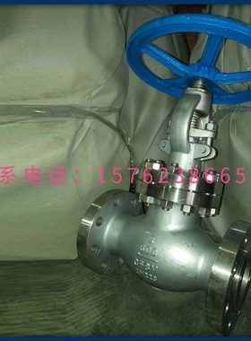 J41W-150/300LB美标日标不锈钢法兰截止阀高温高压手动阀门1寸 2