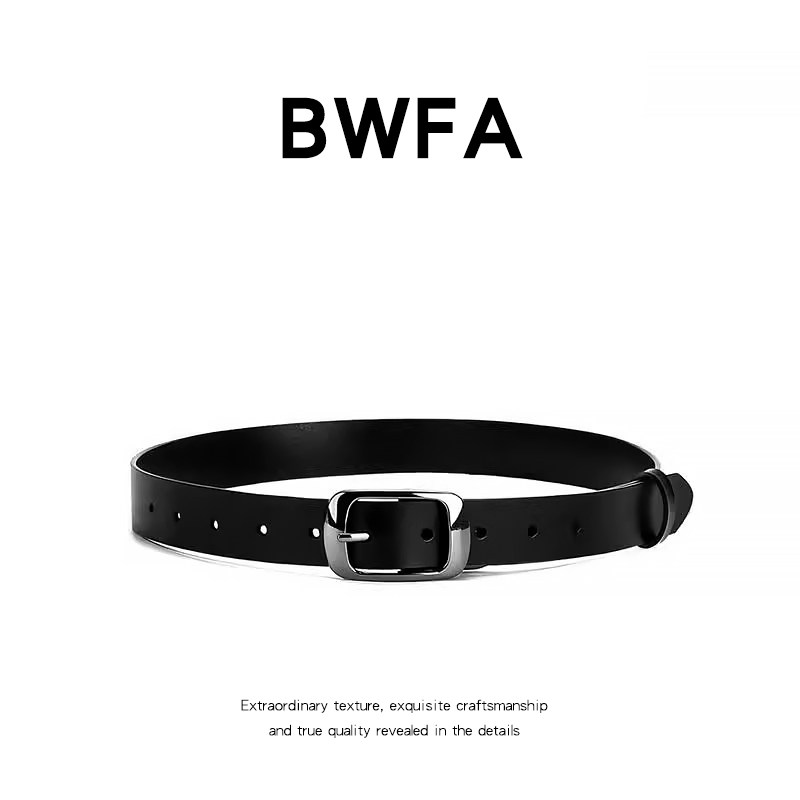 BWFA原创复古真皮裤腰带2025新款高级百搭牛皮cleanfit皮带男女款