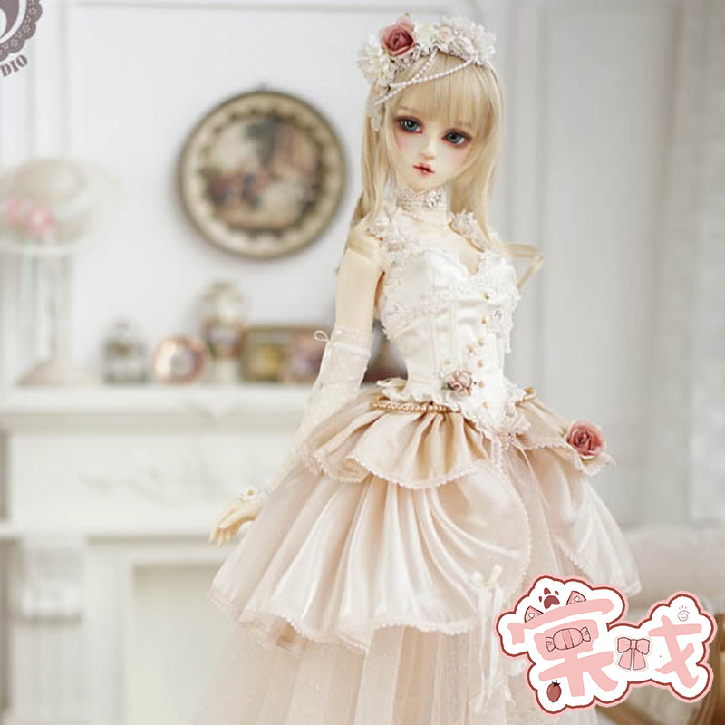 【棠戏BJD】衣服【喵屋】白茶 3分 DD 大女娃衣华丽宫廷复古洋装