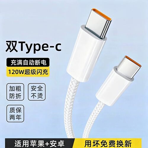 艾胜者双头Typec数据线120W