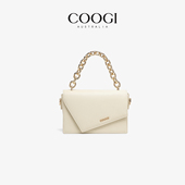 COOGI轻奢品牌包包女士2026新款 白色小方包单肩包高级感斜挎包女