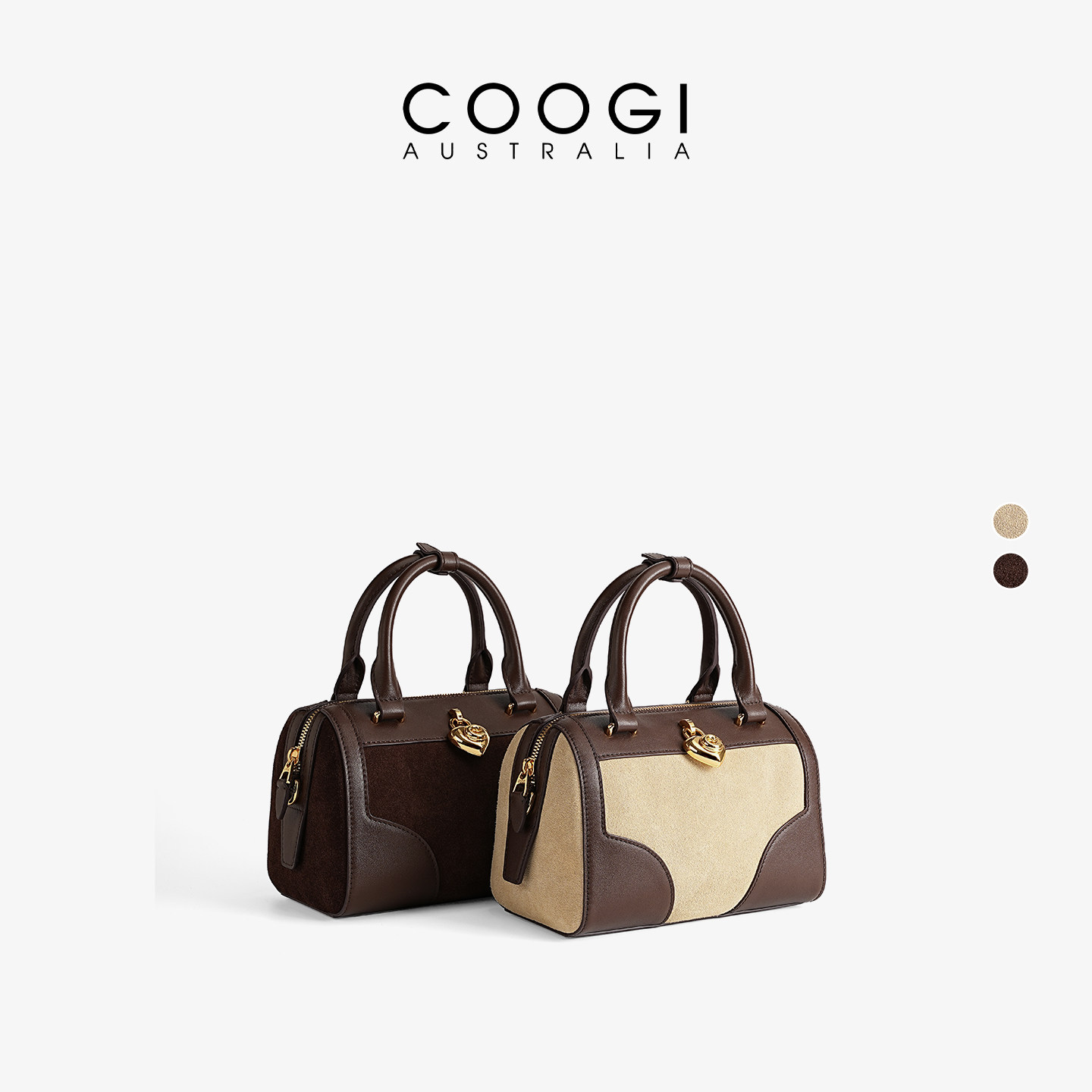 COOGI通勤波士顿女包斜挎包图片