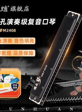 敦煌煌之梦24孔M2408复音12调全口琴正品成人学生专业级演奏新款