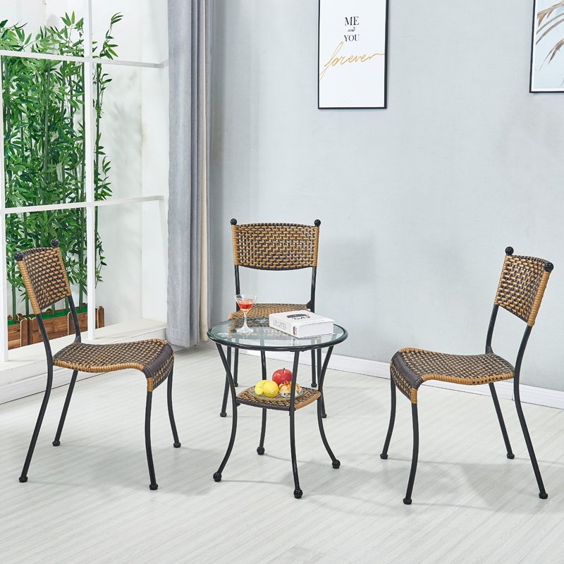 藤编椅子编织藤椅单人小藤竹椅子靠e背椅家用凳子藤编椅阳台多功