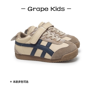 GRAPE一真皮儿童阿甘鞋春秋季2025新款宝宝女童鞋子透气运动防滑