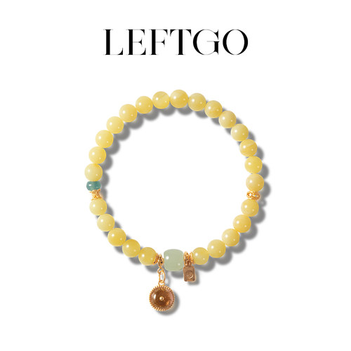 LEFTGO左戈天然蜜蜡手串女款