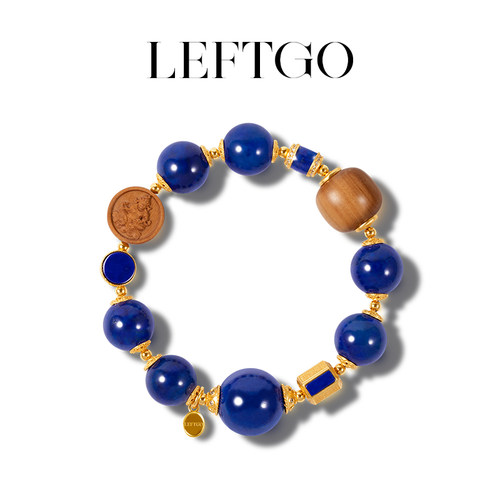 天然青金石手串女设计款纯银