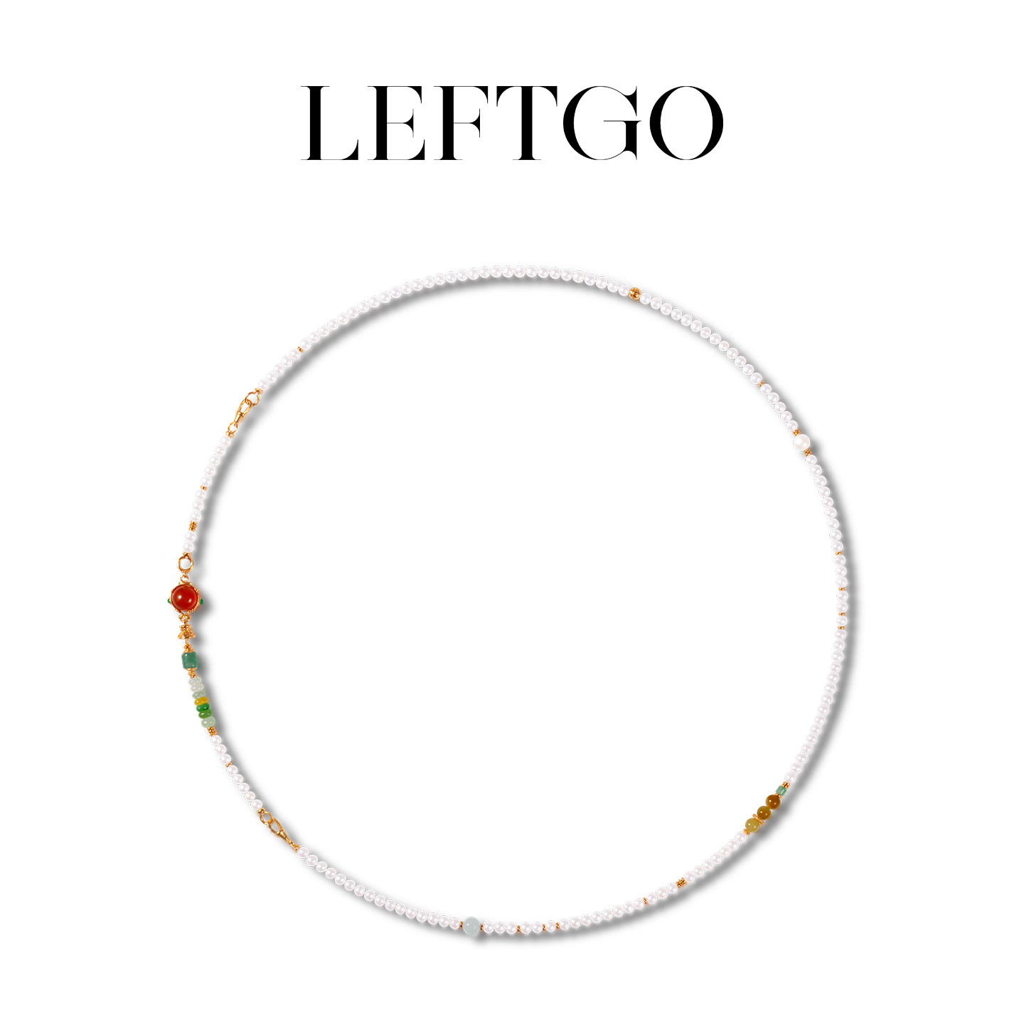 LEFTGO左戈天然AK珍珠项链女款S925银镀18K金5mm毛衣链可拆卸三用,珠宝/钻石/翡翠,颈饰,淘宝优惠券,粉丝福利购,淘宝优惠卷