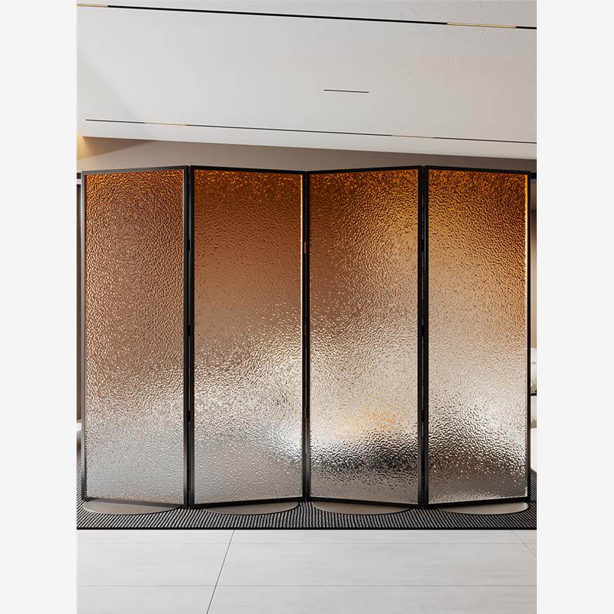 办公室屏风长虹折叠轻奢玻璃隔断现代匠之源入户简约渐变玄关客厅