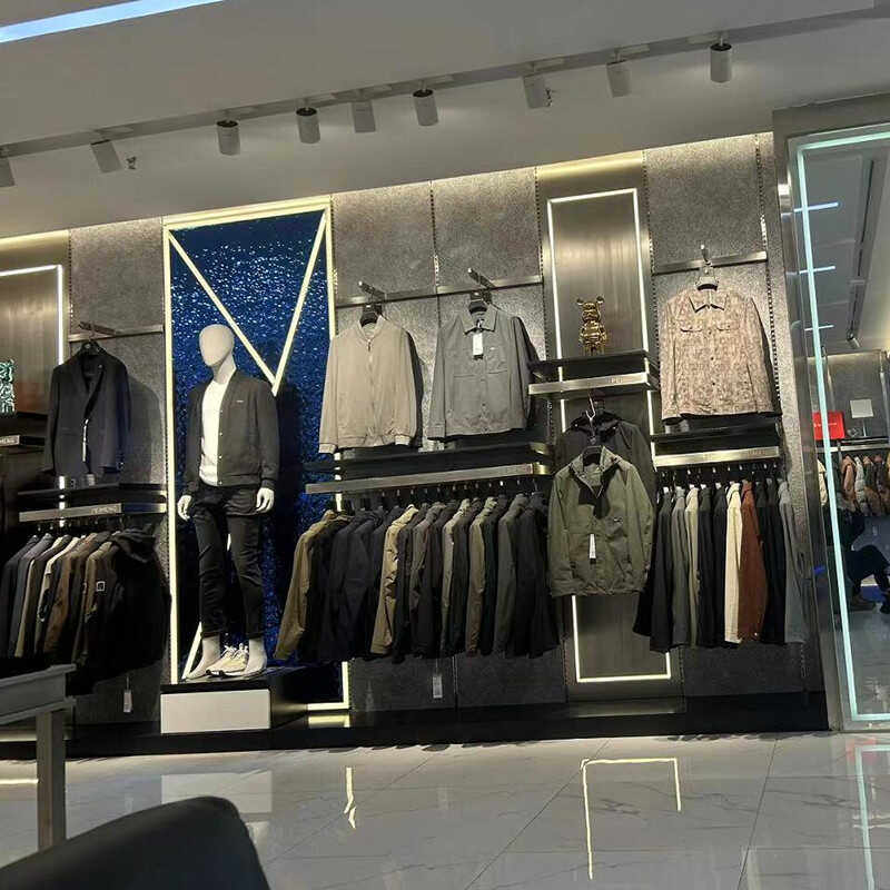 服装店展示架上墙不锈钢