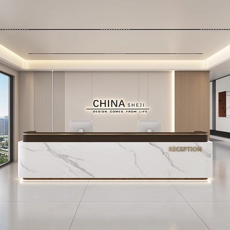 简约现代公司前台接待台