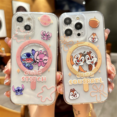 磁吸MagSafe手机壳卡通史迪仔