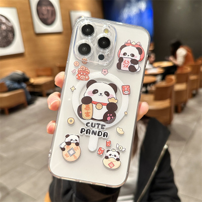 Magsafe磁吸手机壳熊猫暴富情侣