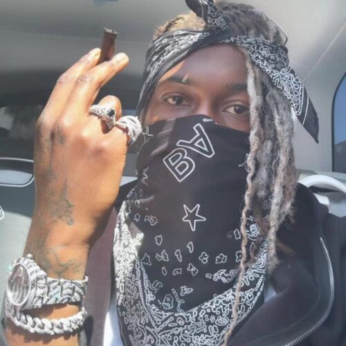 Playboi Carti Destroy lonely black bandana方巾头巾配饰opium