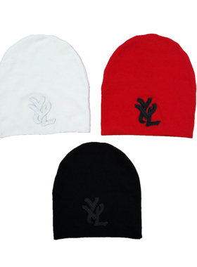 YVL PlayboiCarti opium beanie hat贴皮YVL毛线冷帽毛线针织
