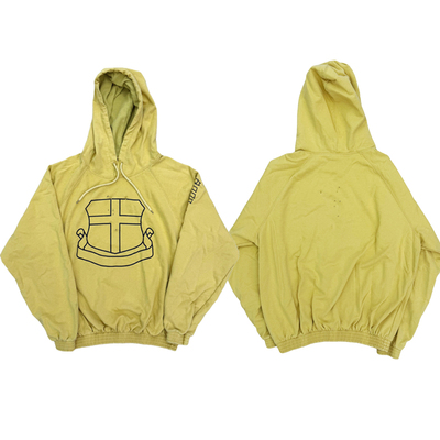 Number (N)ine Yellow Shield Hoodie 复古印花连帽破坏帽衫卫衣