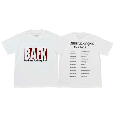 Nettspend Invert Tour  BAFK white Tee会场限定标语印花短袖T恤