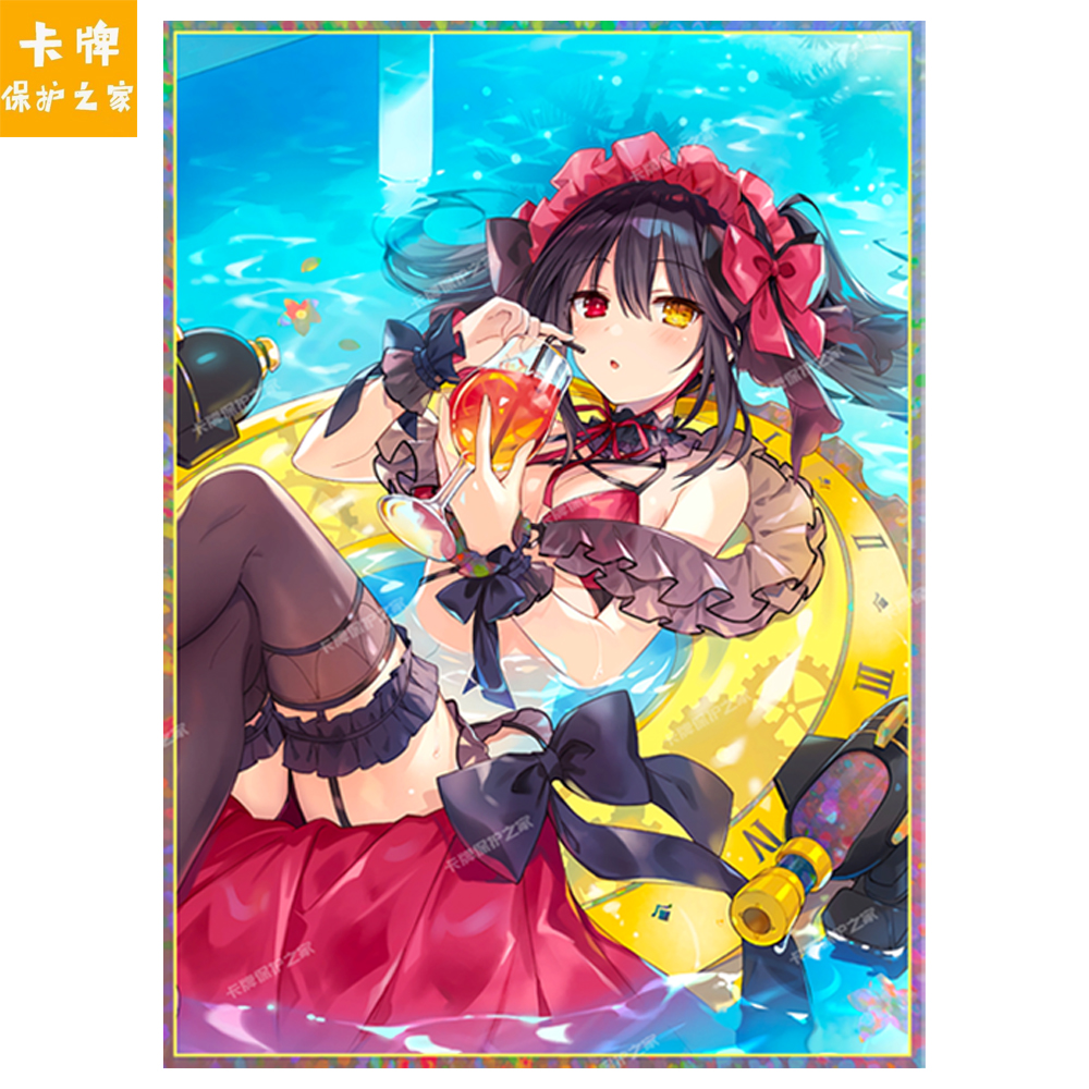 宝可梦卡套时崎狂三闪光diy妹套PTCG牌套WS符文战场游戏卡外套