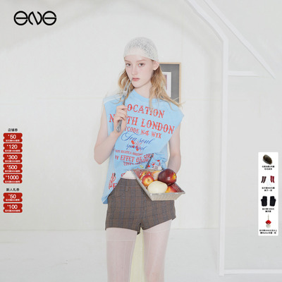 【ENG】Effet de Soleil 撞色印花短袖T恤上衣女装 新品25秋