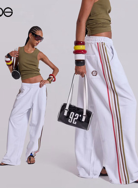 【ENG】JADED LONDON 侧条纹直筒休闲长裤女装 新品25秋