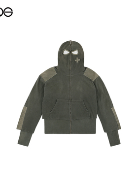 【范丞丞明星同款】PROJECT G/R Gimp华夫格拉链帽衫卫衣男女秋冬